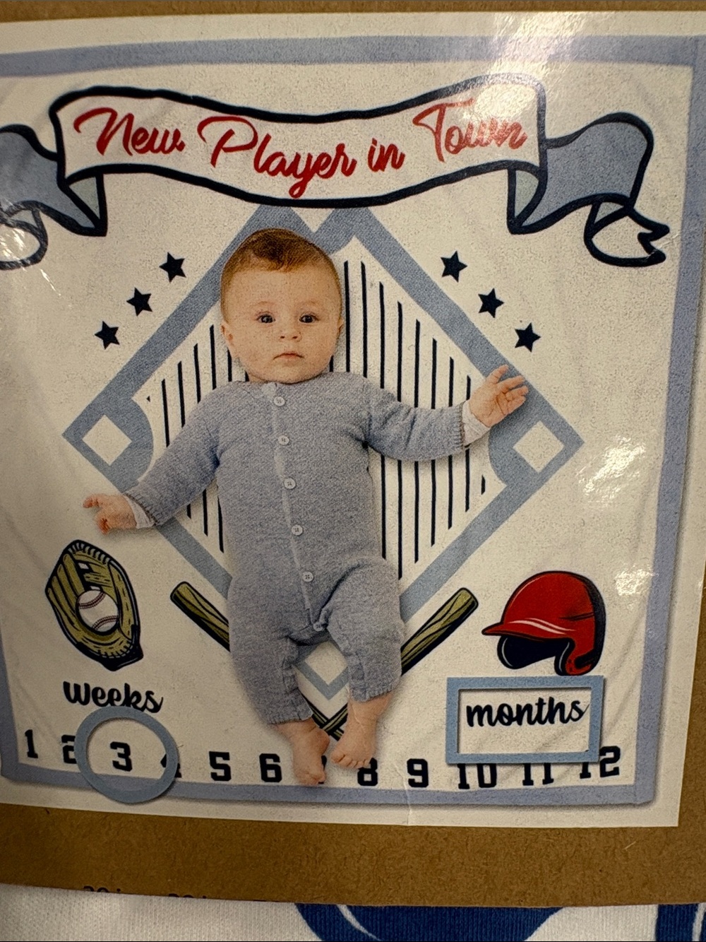 Baby essentials New Player in Town Baby Milestone Blanket baseball blanket